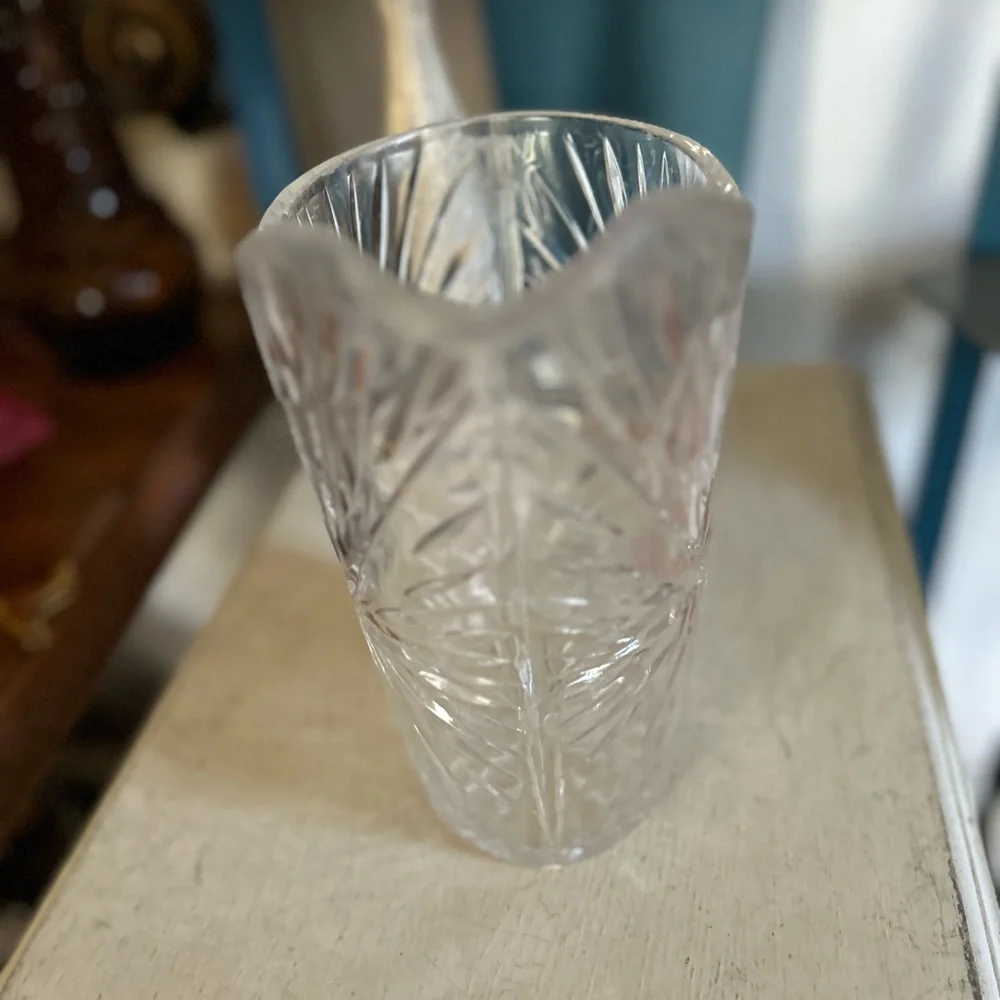 Vintage Diamond Cut Lucite Pitcher